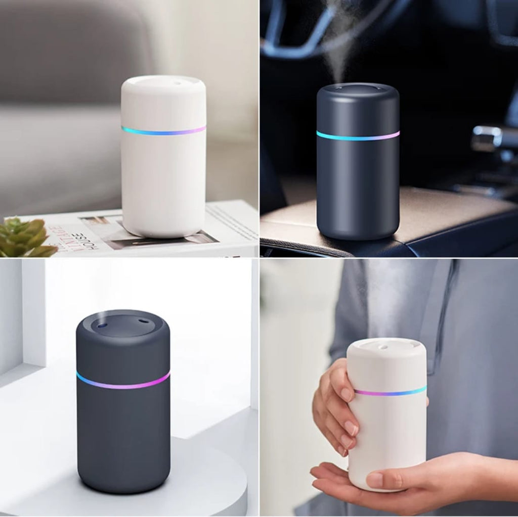 Humidificateur d'air portable Kinscoter 300ml - Veilleuse &amp; Projecteur Galaxie